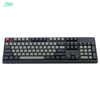 ZWI Black Gray mixed Dolch Thick PBT RGB Shot Backlit 108 Keycap OEM Profile For Cherry MX Switches keyboard Keycap