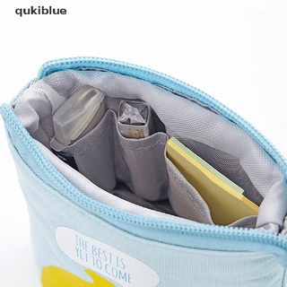 qukiblue - estuche para lápices, diseño de ovejas, lona, plegable, soporte de papelería, organizador cl (4)