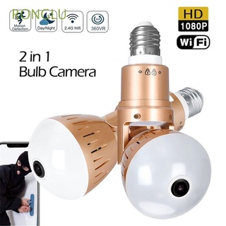Ronglu inalámbrico Wifi IP E27 bombilla de seguridad del hogar cámara de luz bebé Monitor de seguridad Webcams Smart CCTV/Multicolor