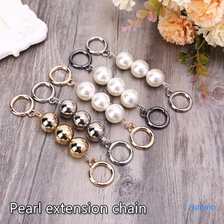 Holimo Bag Strap Extender Artificial Pearl Replacement Bag Chain Strap for Purse Clutch Handbag (5.1 Inch/ 13 cm)