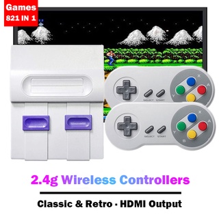 Consola De Juegos Retro Con 821 De Tv/Videojuegos HD/Recargable/Controles Nintendo SFC NES