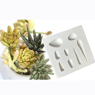 Molde de silicón 3d para plantas suculentas/molde de silicón para pasteles/Fondant/herramienta para