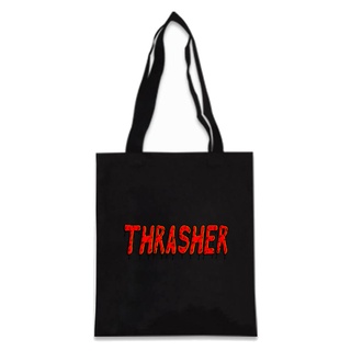 Thrasher Flame Premium Design 11 Algodón Lona Bolsa De Viaje Mujer Negro Blanco DIY Compras Regalos Cocina