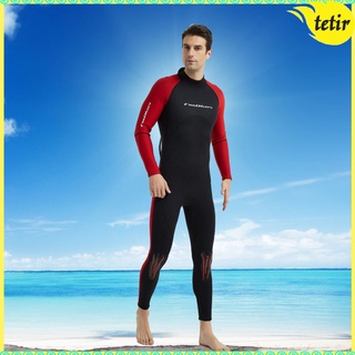 [tetir] 3 mm hombres de cuerpo completo traje de neopreno de manga larga traje de buceo Anti-UV surf buceo