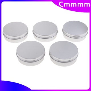 (Cmmmm) 5 piezas 30/40/120 ml De aluminio redondo bálsamo labial contenedor De latas botellas con tapa De Rosca Para labios Balm Cosméticos (6)