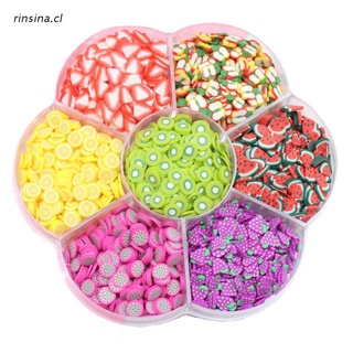 rin Assorted Fruit Slices 90g Wheel - Slime Supplies/Slime Acessories/Slime Add ins/Polymer Clay/Nail Art Kit Maker for Kids