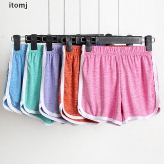 Itomj pantalones cortos casuales de Cintura/shorts elásticos Para mujer