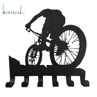 Bicicleta de montaña Rack de engranajes de Metal decoración de pared de montaña ciclismo de pared arte de bicicleta silueta de pared pegatina tallada negro estante