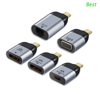 Mejor Type-C Macho A HDMI/Vga/DP/RJ45/mini-HD Video Converter 4K 60Hz Para MacBook compatible Con El Adaptador USB Tipo