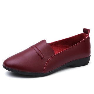 Mocasines & Slip-Ons-Otoño Nuevos Británicos Pequeños Zapatos De Cuero , Suave Plana Un Pie , Mujer