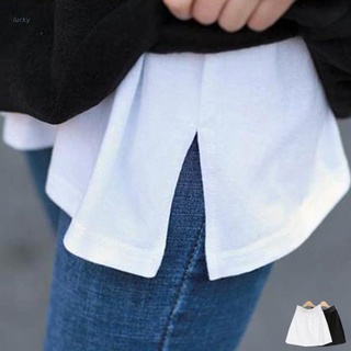 lucky coreano mujeres capas falso dobladillo falso color sólido elástico cintura alta desmontable falda plisada lado split decorativo sudadera inferior delantal