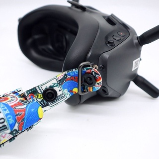 mitaneidad ajustable correa de cabeza de protección almohadilla elástica banda de reemplazo diadema drone accesorios duraderos con agujero de batería graffiti color para dji fpv gafas v2 (7)