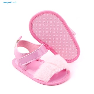 En Verano De Cuero Sintético De Felpa De Suela Suave Sandalias De Bebé Niñas Niño Prewalker Zapatos (4)