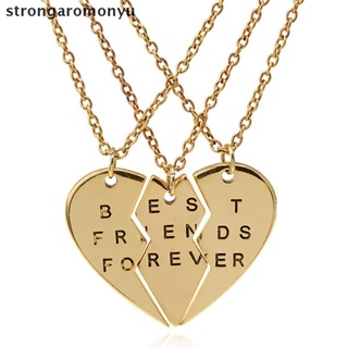 [Ong] collar con colgante de corazón roto de moda 3 piezas Chic Best Friends Forever collar