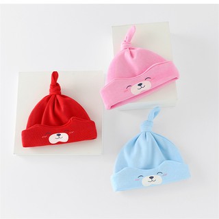 Sombrero de algodón recién nacido 0-6 meses bebé sombrero ajustable bebé Beanie Bebes Headwear gorra de sueño (3)