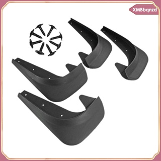 4 piezas universales de barro flaps salpicaduras guardias de plástico suave mudflaps delantero y trasero para la mayoría de los vehículos 25x18cm piezas de coche negro