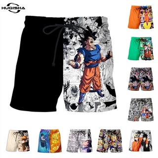 Nuevo verano playa hombres mujeres pantalones cortos impreso 3D Dragon Ball Naruto una pieza moda Casual tabla pantalones cortos para hombre (1)