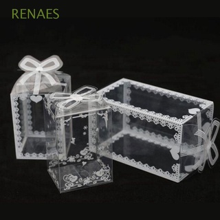 RENAES 10pcs Candy Box for Guests Gift Packaging Box Gift Boxes Candy Holders Chocolate Christmas Event Party Supplies PVC Clear Wedding Favor