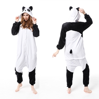 Las mujeres Baju Tidur franela pijamas conjuntos de manga larga ropa de dormir pijamas lindo Animal KungFu Panda de dibujos animados ropa de dormir traje (1)