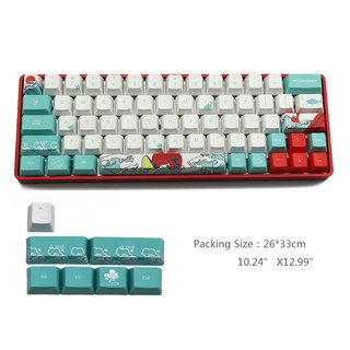 jeep 71 teclas mar coral ukiyo-e tinte de la sublimación oem teclado mecánico teclado teclado para gh60 xd64 dz60 gk61 gk64 (2)