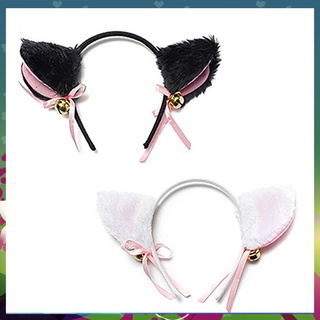 diadema de orejas de zorro con lazo de campana para disfraz/cosplay/fiesta