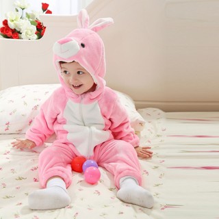 Conejo bebé con capucha mono Kigurumi Cosplay Onesie franela pijamas ropa de dormir animales caliente lindo cómodo