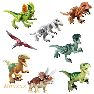mnxxx niños niñas bloque de educación conjunto de dinosaurios apilamiento bloque de juguete de desarrollo de construcción bloque de apilamiento