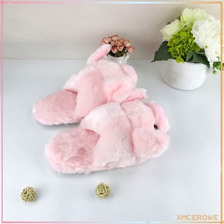 Zapatillas clidas de dibujos animados Pink Pig Soft Otoo Invierno para