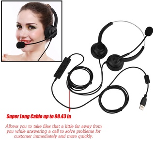 H300d-usb - auriculares de servicio al cliente para operador con función de reducción de ruido silencio