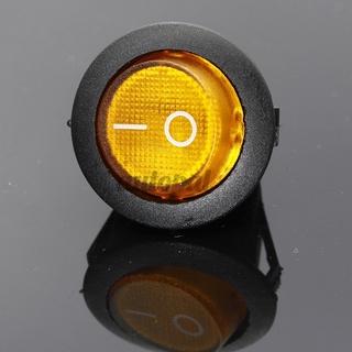 LED Dot Dash Light Auto Round Rocker ON/OFF SPST Switch 12V 16A 3-Pin (6)