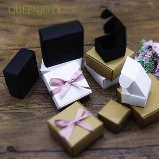 QUEENJOYY 10pcs 9sizes Small Cardboard Package Jewelry Candy Storage Kraft Paper Box Wedding Event Gift Craft Party Supplies Handmade Wrapping/Multicolor