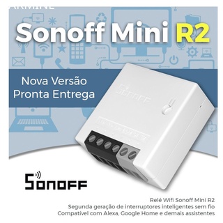 Sonoff R2 Interruptor Inteligente WiFi Inteligente-en stock Entrega--Original-Mini Interruptor Inteligente WiFi automatización doméstica Alexa Google CARMINE