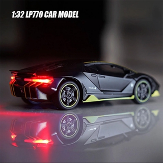 1:32 Lamborghini Centenario LP770-4 Diecast sonido y luz aleación modelo de coche juguete cumpleaños año nuevo regalos para niños