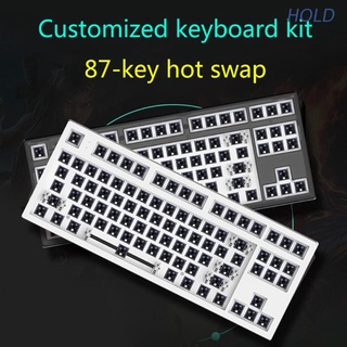 Hold RGB Gaming - Kit de teclado mecánico (87 teclas, teclado de juego con retroiluminación, luminoso para Gamer, ordenador portátil, PC, bricolaje)