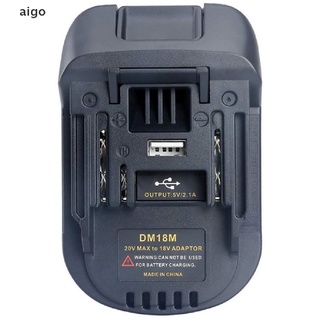 Ai Adaptador De Batería USB Para 20V DEWALT DCB200 Milwaukee M18 Convertir A Makita 18V CL