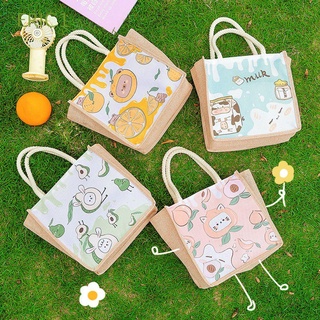 ERIC1 Kids Cartoon Handbag Cute Picnic Small Bag Tote Bag Women Portable Fashion Outdoor Camping Korean Style Crossbody