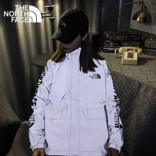 the north face 100% original auténtico reflectante cortavientos mujeres moda deportes pareja con capucha chaqueta casual hombres (1)