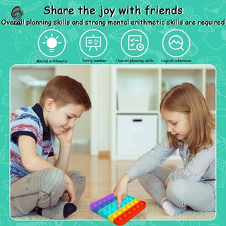 Gran tamaño Push Pop It juego Fidget juguete de silicona arco iris tablero de ajedrez burbuja Popper Fidget juguetes sensoriales alivio del estrés regalos (7)