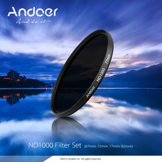 andoer 72mm nd1000 10 stop fader - filtro de densidad neutral para nikon canon dslr cam (1)