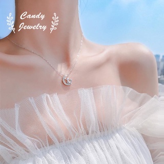 Candy El Principito Estrella Y Luna Colgante Collar Para Mujeres Coreano Exquisito Circón Clavícula Cadena Moda Joyería Accesorios