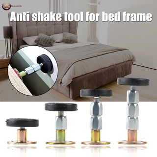 2 soportes de marco de cama con rosca ajustable, herramienta antivibración para cama, soporte telescópico para pared de habitación