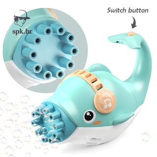 Máquina De Burbujas Eléctrica Para Niños En Forma De Delfín Rica Burbuja Soplando Juguete Con 10 Zócalos Y Doble Cabeza Tazón Fabricante (4)