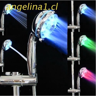 angelina1 ajustable 3 modos de luz led cabezal de ducha rociador temperatura sensor de baño