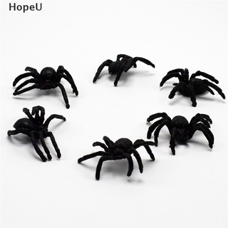 [HopeU] 5 piezas de simulación de plástico flexible arañas negro broma broma juguete de Halloween regalos venta caliente
