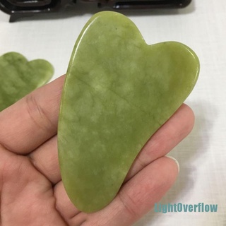 [LightOverflow] Natural Jade Guasha raspado placa Gua Sha masajeador cara Meridian raspado (1)