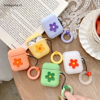 tim Fashion Cute Flower Soft Silicone Protective Cover Shockproof Case Skin for Airpods 1/2 Charging Box