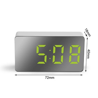 Puntualidad Digital Despertador Reloj Espejo Regulable Led Electrónico Escritorio Snooze Para Niños Dormitorio Sala De Estar Decoración Del Hogar