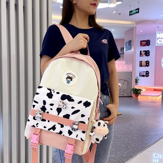 Primaria y secundaria de la escuela de productos lácteos vaca libro femenino INS Sen taiwán de alta calidad mochila junior escuela secundaria estudiante mochila (8)