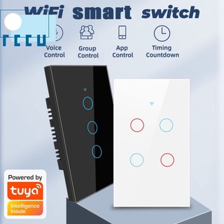 1/2/3 gang TUYA WiFi Smart Touch Switch luz del hogar botón de pared 120 x 72 mm para Alexa y Google Home Assistant estándar de ee.uu.