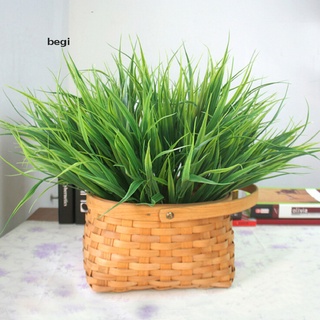 begi Artificial Fake Plastic Green Grass Plant Flowers Office Home Garden Decoration CL